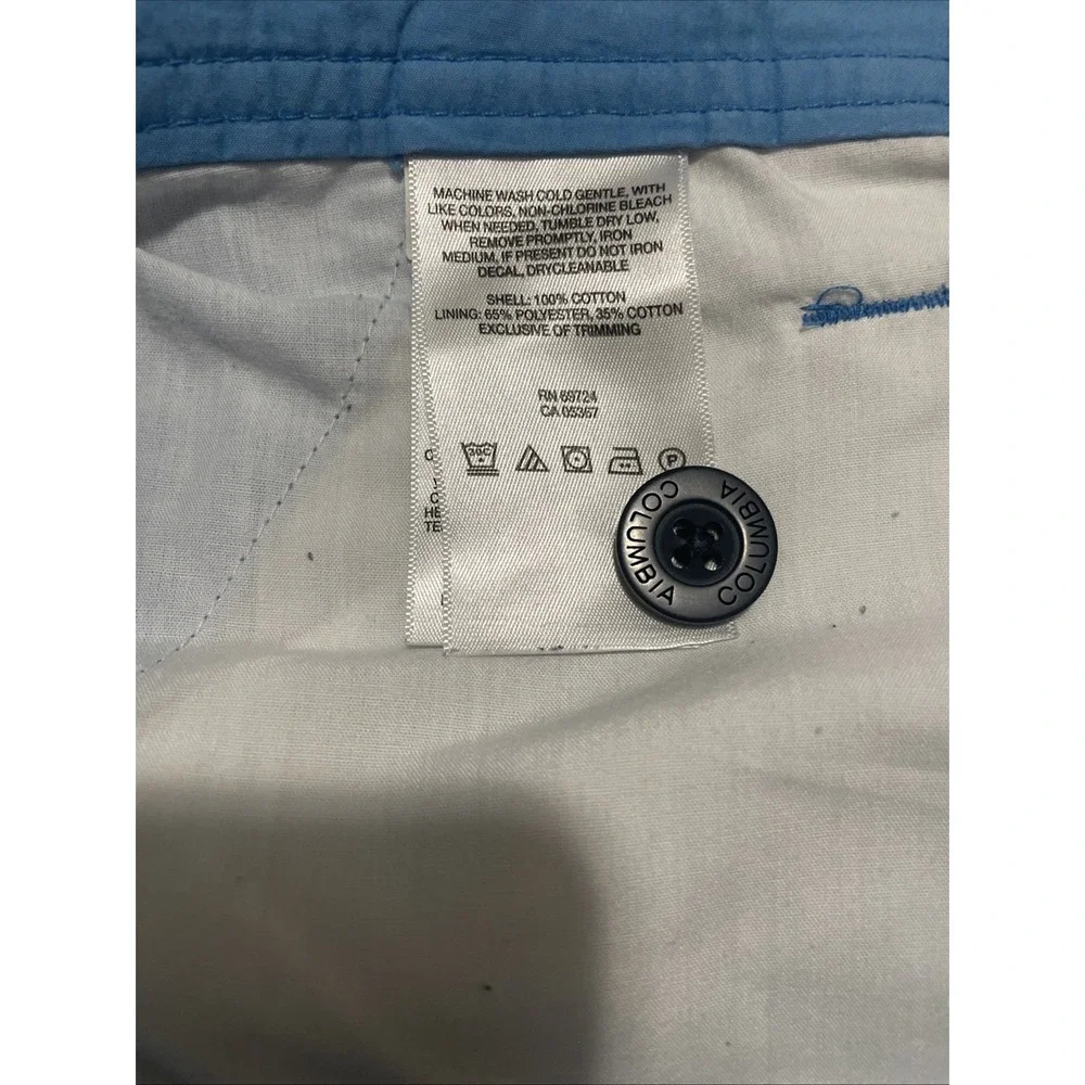 Columbia Shorts Mens 38 Light Blue Flat Front 9